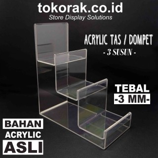 ACRYLIC TAS DOMPET 3 SUSUN